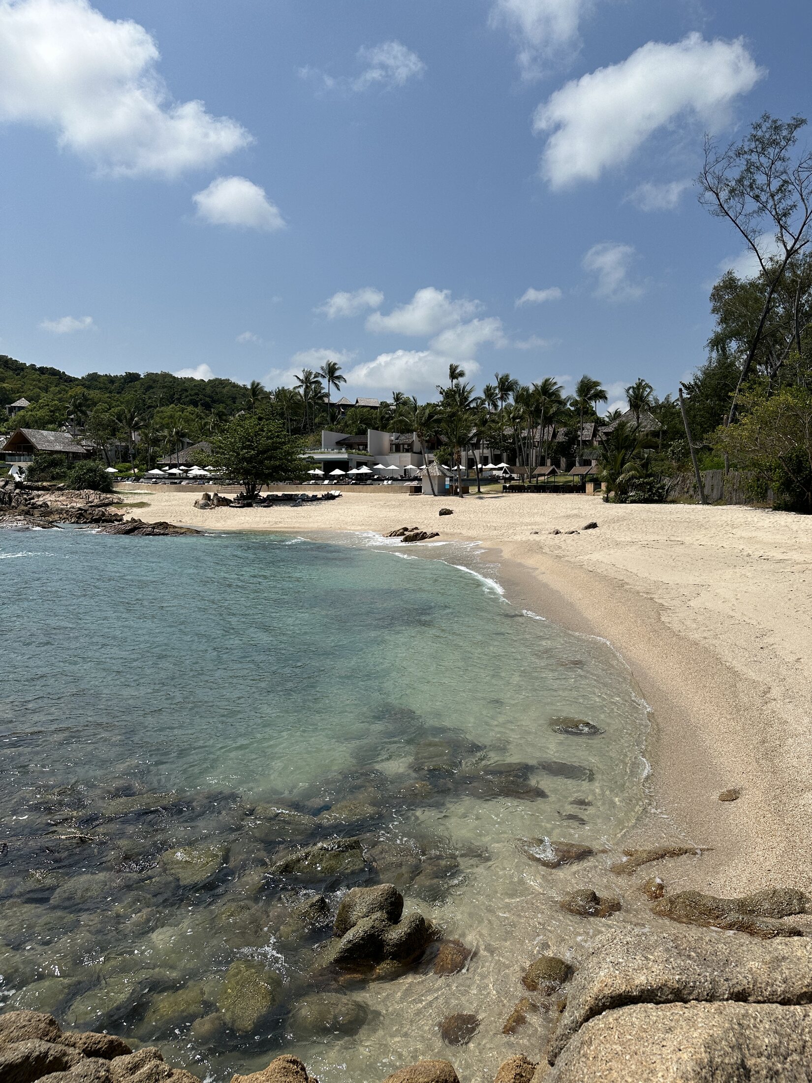 Clear water beach at The Ritz-Carlton Koh Samui