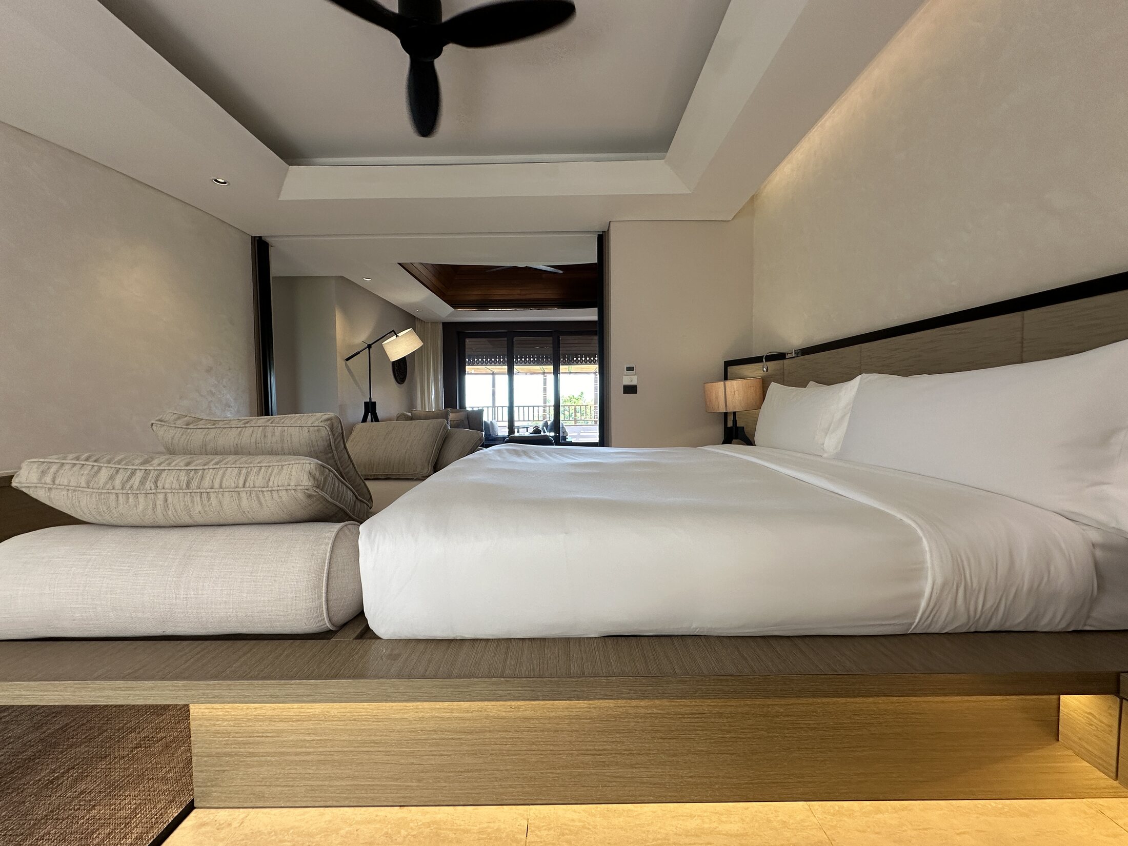 Essential Suite bed at The Ritz-Carlton Koh Samui