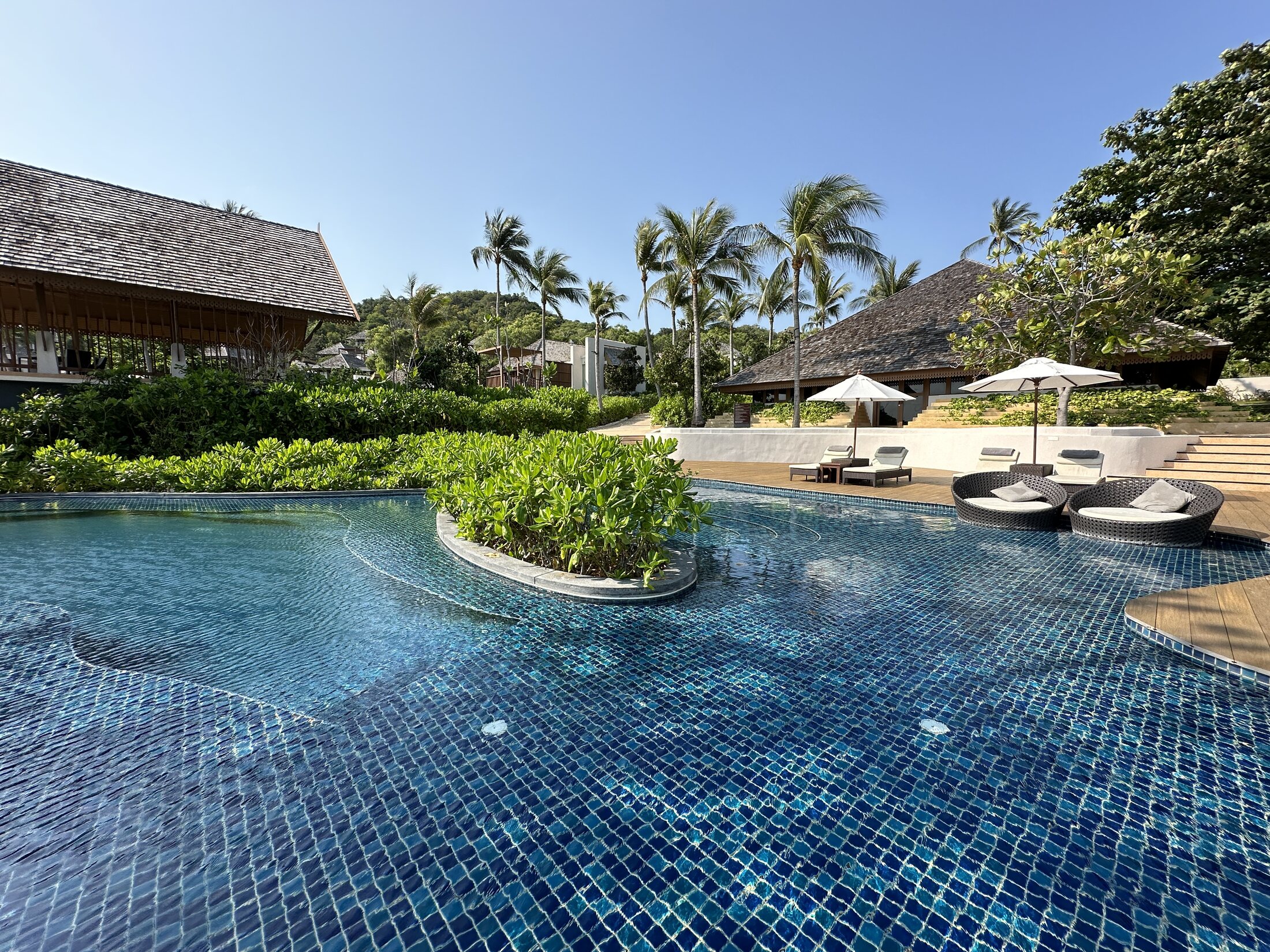 Landscaped pool area at The Ritz-Carlton Koh Samui