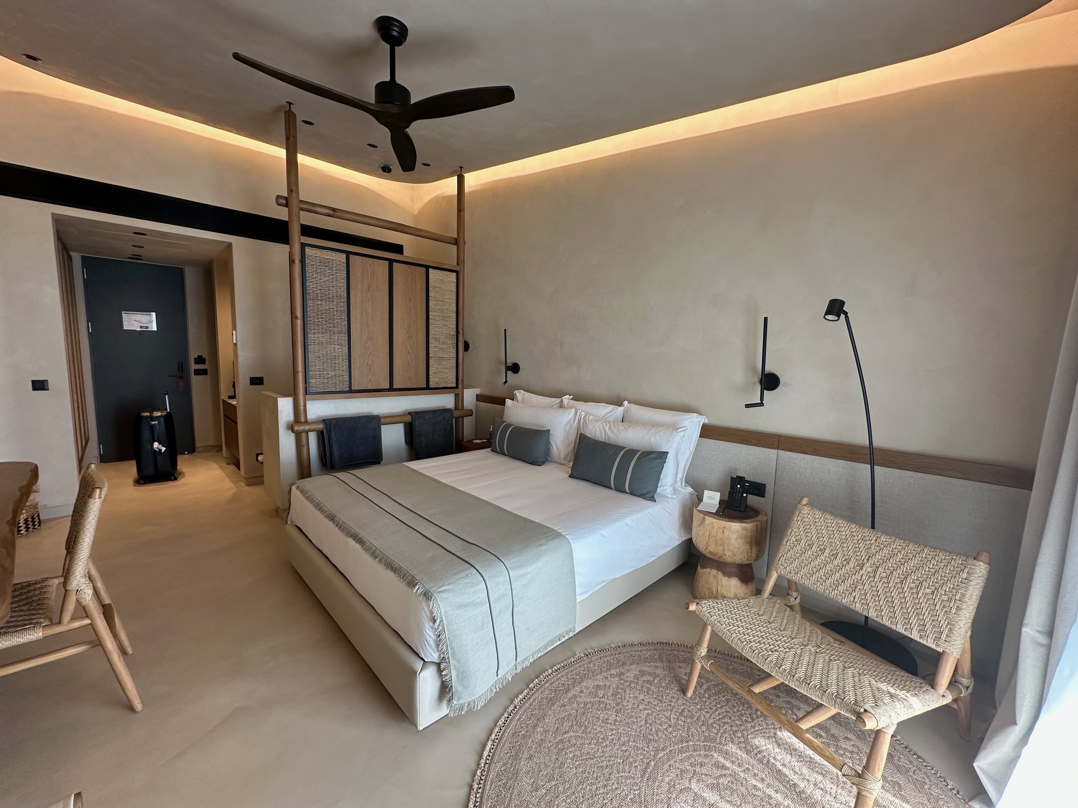 Deluxe room with boho design at Zelia Halkidiki