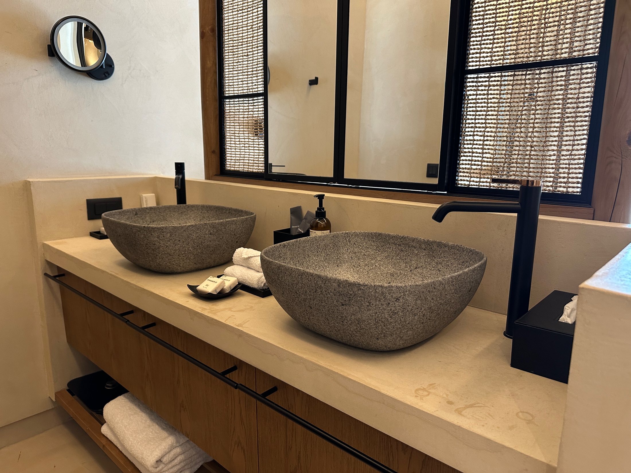 Bathroom with double vanity at Zelia Halkidiki